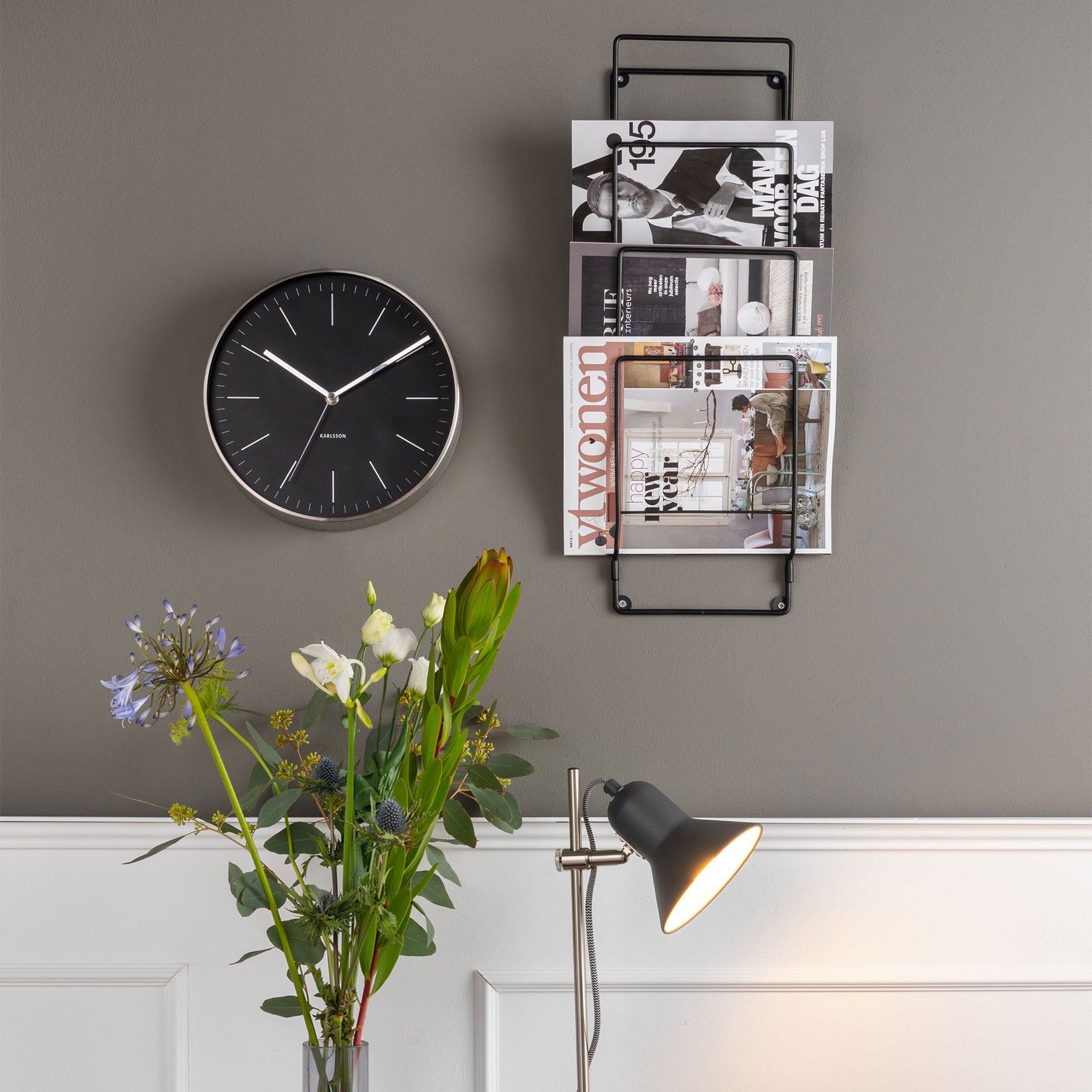 Vægur Minimal stål